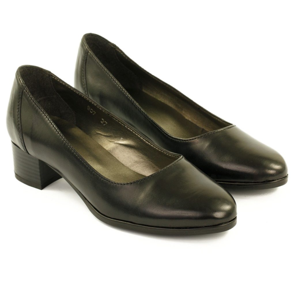 Дамски обувки NICKELS, модел 16907, Естествена кожа, Черен