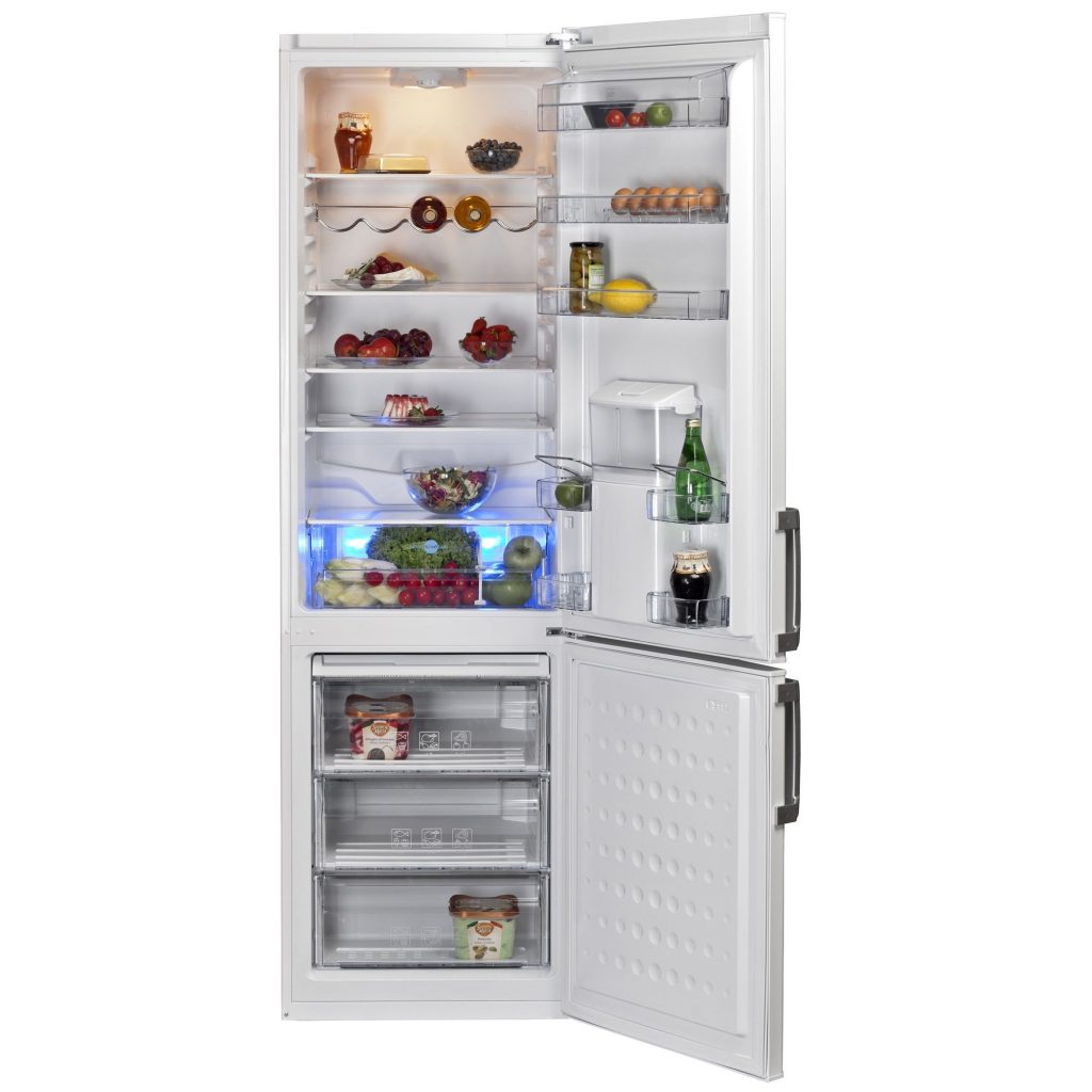 Хладилник с фризер Beko DBK 386 WDR+, 380 л, Клас A+, Стъклени рафтове, Бял 