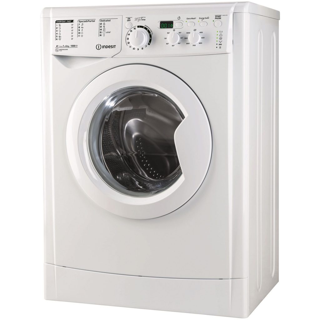 Пералня Indesit EWSD 61051 W EU, 1000 об/мин, 6 KG, Клас A+, Бяла