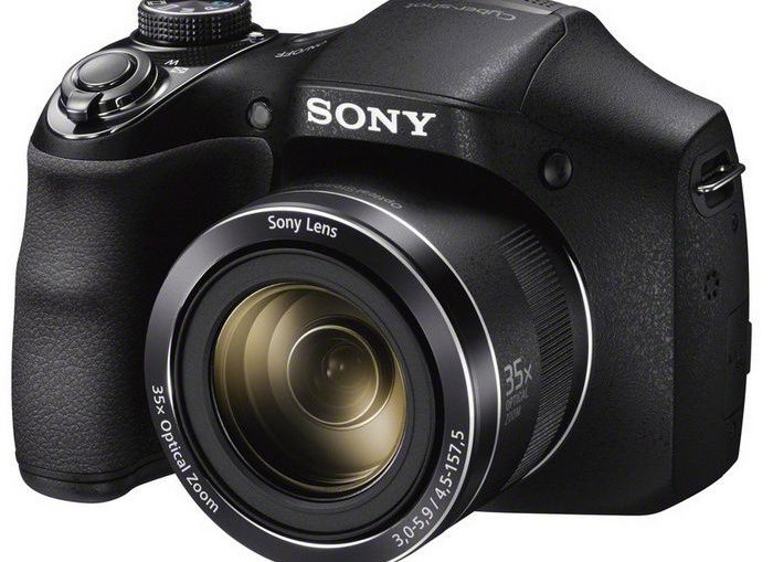 Дигитален фотоапарат Sony DSC-H300, 20.1MP, Черен + Карта SD 8GB, Калъф, Зарядно