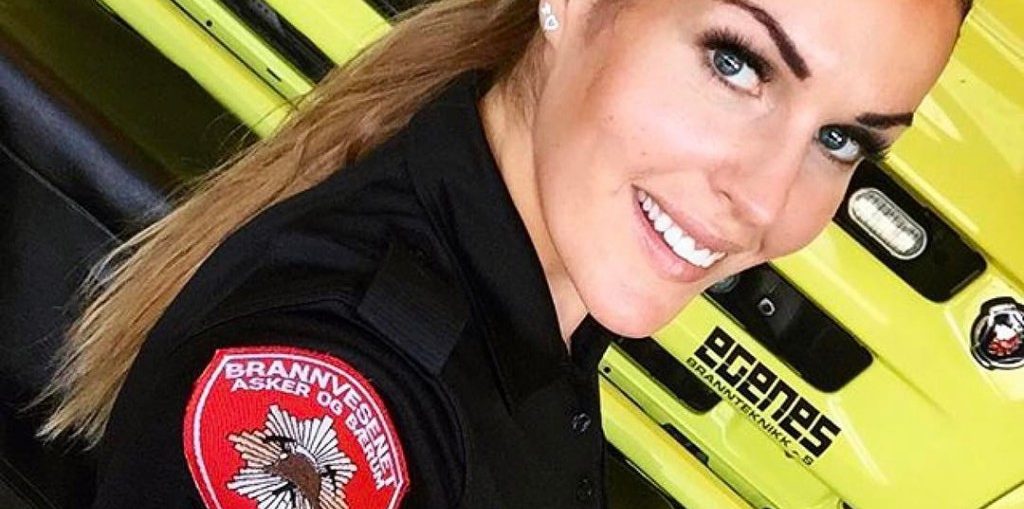 Гун Нартен е най-красивата пожарникарка в света