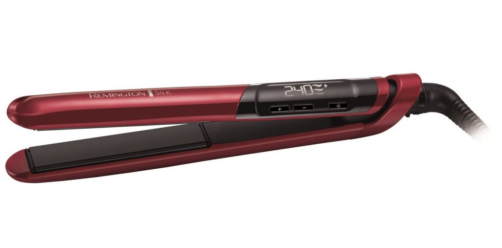 Преса за коса Remington S9600, LCD, 240 градуса, Керамично покритие, Регулируема температура, Авт. изключване, Червена