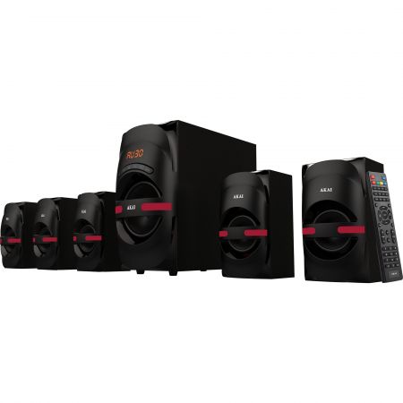 Аудио система 5.1 Akai, USB/SD, MP3, DVD, 105W RMS