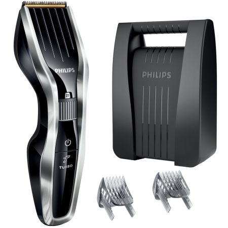 Машинка за подстригване Philips HC5450/80, Батерия, 0.5 - 23 мм, 24 нива, Титанови ножчета, Гребен за брада, Черна/Сребриста