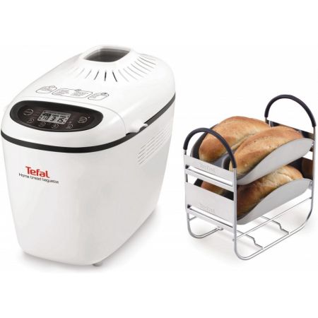 Хлебопекарна Tefal Home Bread Baguette PF610138, 1500 гр, 16 програми, Бяла