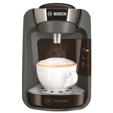 Еспресо машина Bosch Tassimo Suny TAS3207, Автоматична, 1300 W, 0.8 л, Технология INTELLIBREW, SmartStart, Капсули, Кафява