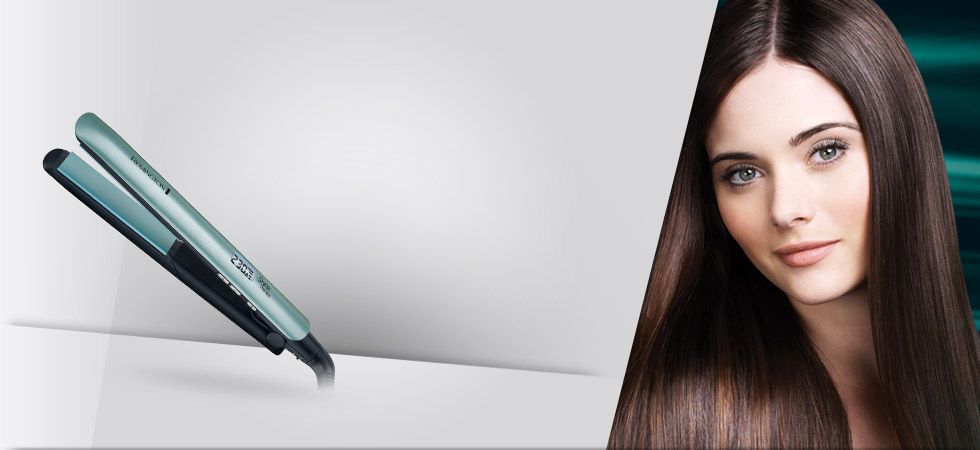 Преса за коса Remington Shine Therapy S8500, 230 градуса, LCD, Зелена