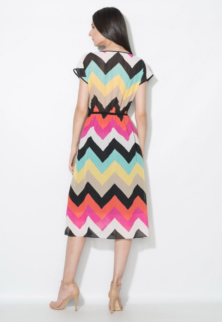 Цветна рокля с графичен десен Zee Lane Collection