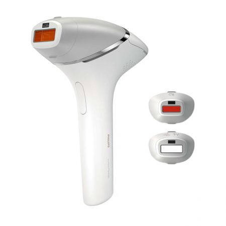 Епилатор IPL Philips Lumea BRI953/00, Senzor Smartskin, 250.000 импулса, Аксесоари за тяло, Сив/Бял